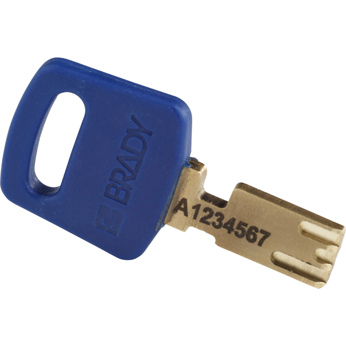 Compact SafeKey Key Retaining Nylon Padlock, 1 Inch, Aluminium, Shackle KD, Blue