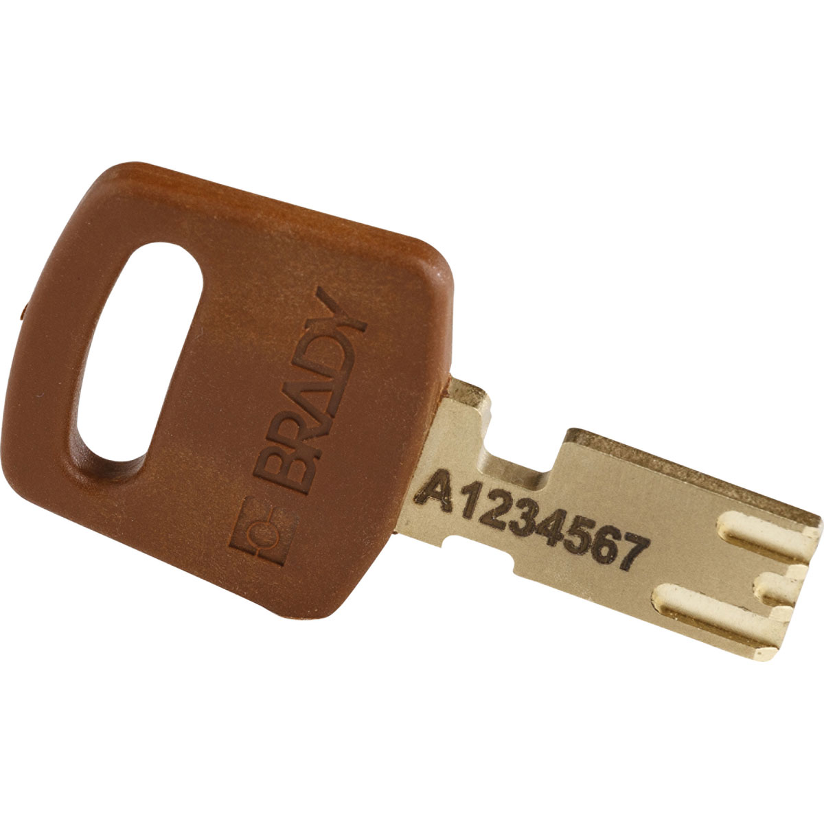 Compact SafeKey Key Retaining Nylon Padlock, 1.5 Inch, Aluminium, Shackle KD, Brown, 6PK