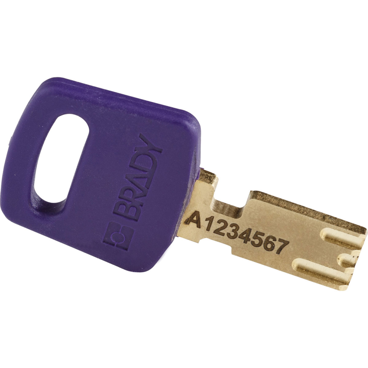 Compact SafeKey Key Retaining Nylon Padlock, 1.5 Inch, Aluminium, Shackle KD, Purple