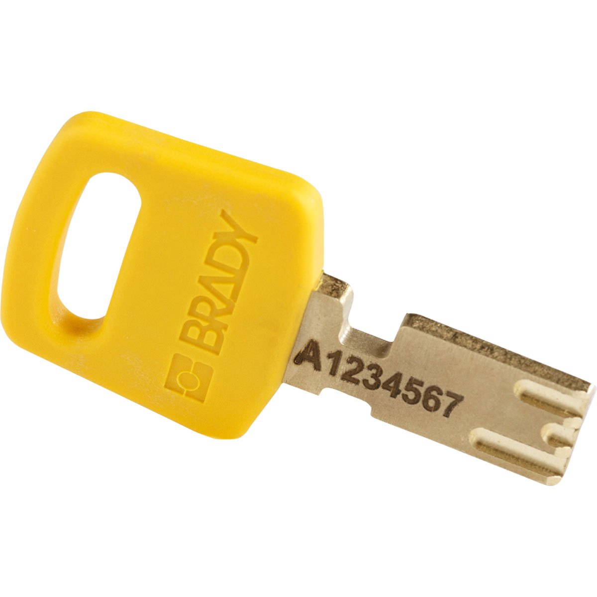 Compact SafeKey Key Retaining Nylon Padlock, 1.5 Inch, Aluminium, Shackle KD, Yellow, 6PK