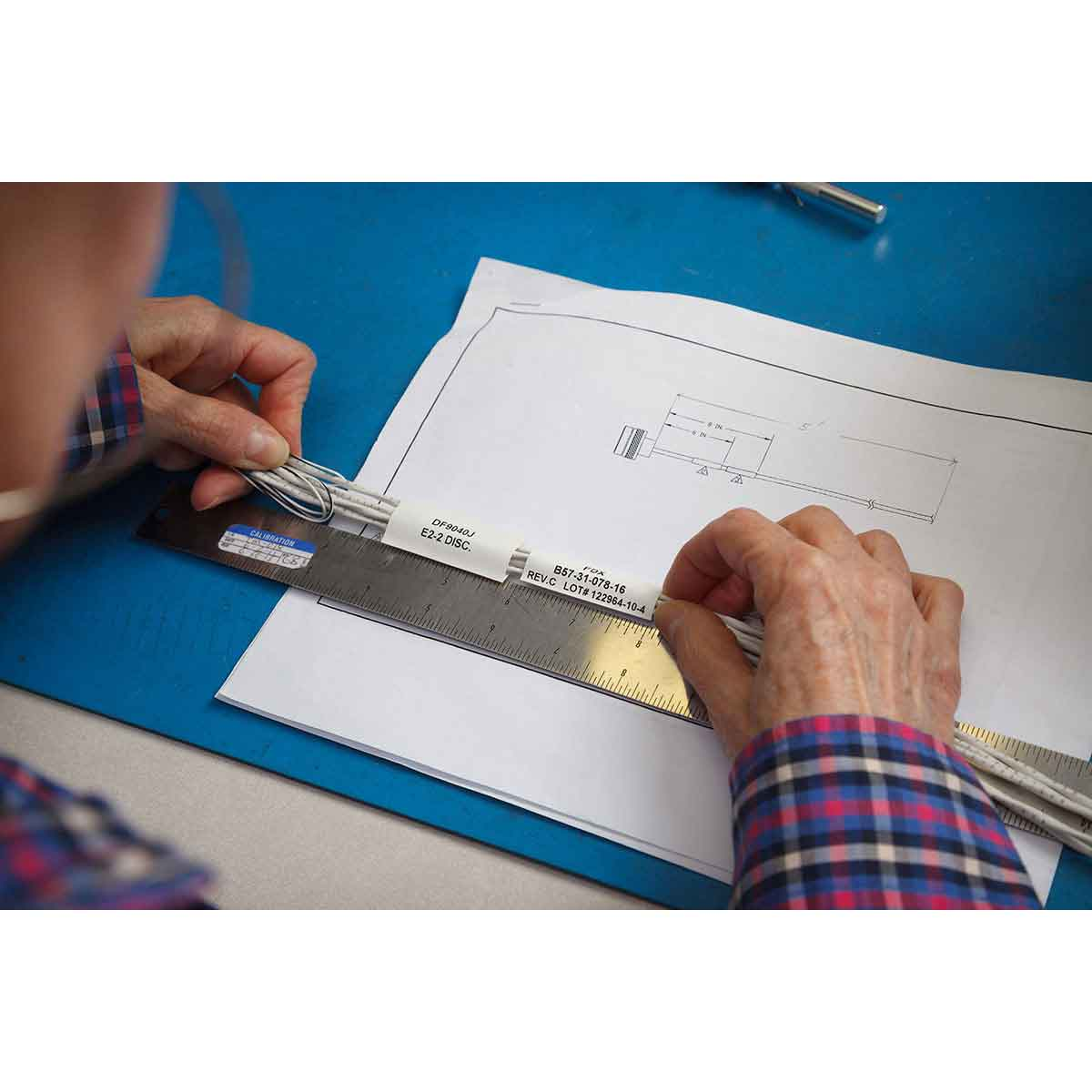 Printable Shrink Tubing, 100 ft Length, Vinyl, White