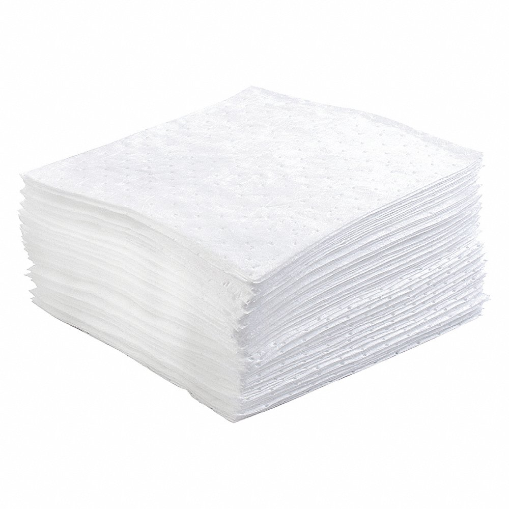 Absorbent Pad, 104 oz Volume Absorbed Per Pad, 41 gal, 50PK