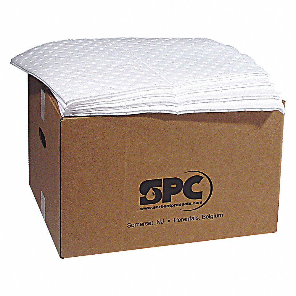 Absorbent Pad, 19 oz Volume Absorbed Per Pad, 31 gal, 200PK