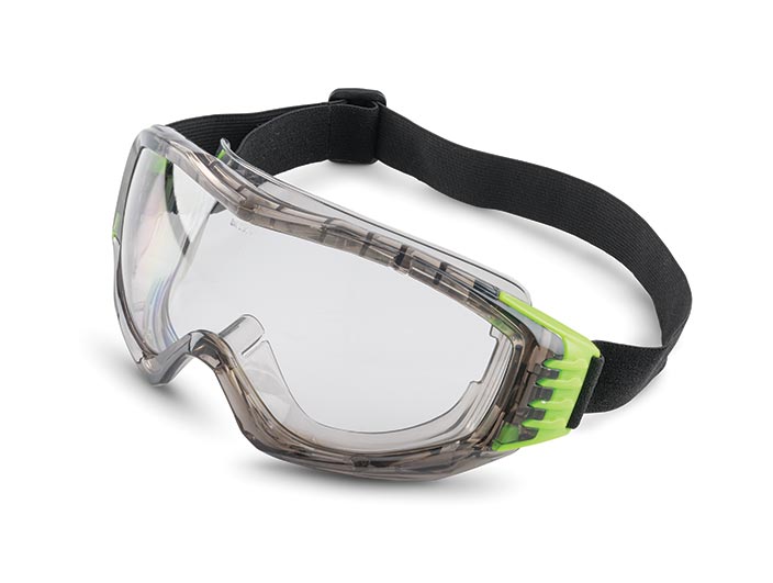 Goggle, Unvented, Clear Lens, Dark Gray Frame, Anti Fog, 72PK