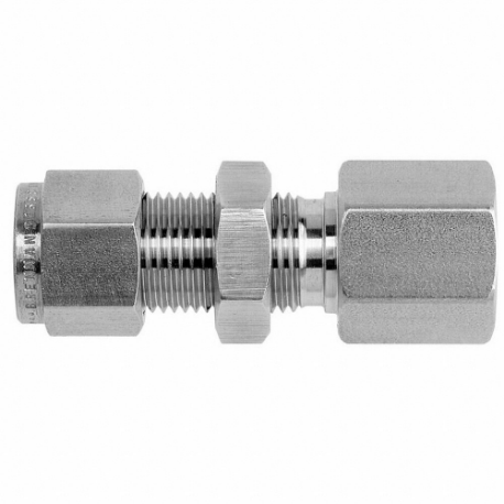 BRENNAN INDUSTRIES N2705-LN-04-04-SS Bulkhead Female Connector, 316 Stainless Steel, Compression x FNPT | CP2MVG 798CR6