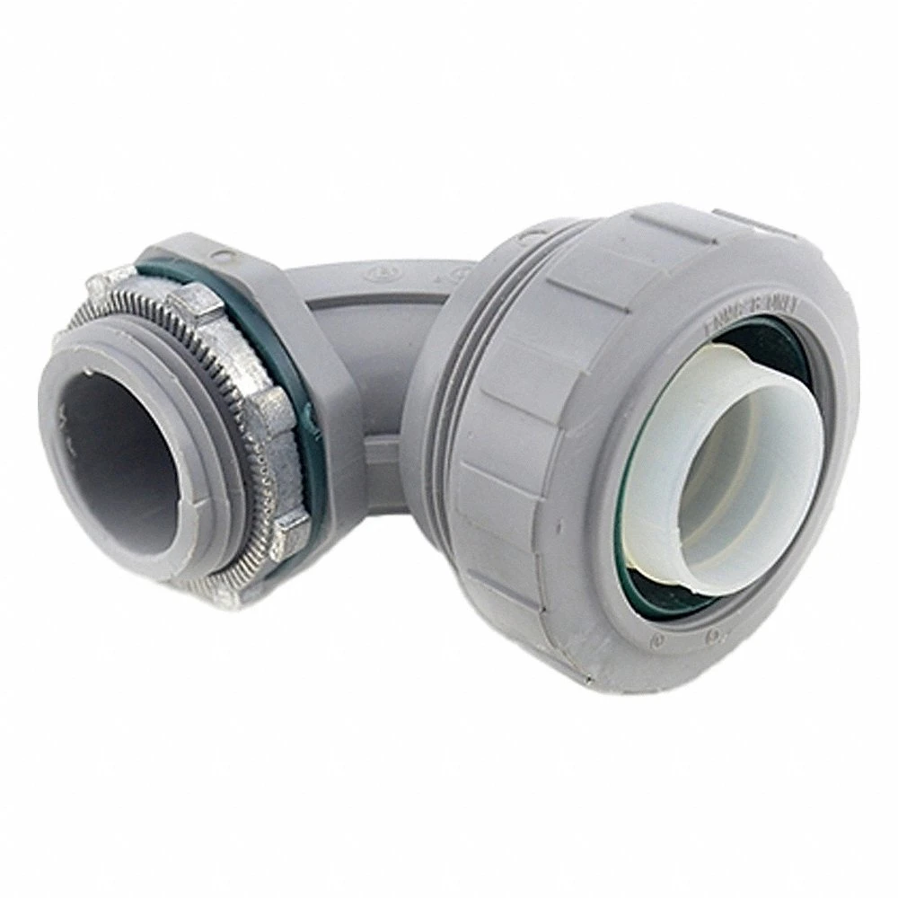 Conduit Fitting, Plastic, 1 Inch Trade Size, 90 Deg, Non-Insulated