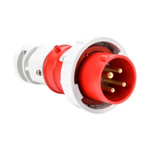 BRYANT BRY420P7W Watertight Pin And Sleeve Plug, 20A, 480 VAC, 3-Phase, 3-Pole, 4-Wire, 7 Hour, IP67 | CV6UPG