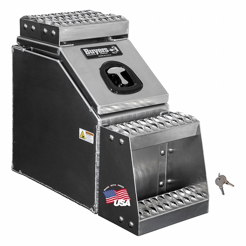 Step Boxes, Aluminium, Silver, 28 Inch Overall Dp, 24 Inch Overall Ht, 12 Inch Overall Wd