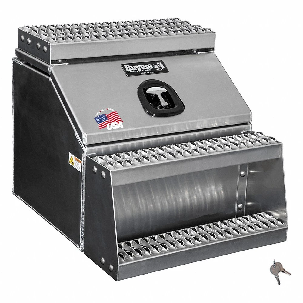 Step Boxes, Aluminium, Silver, 28 Inch Overall Dp, 24 Inch Overall Ht, 24 Inch Overall Wd