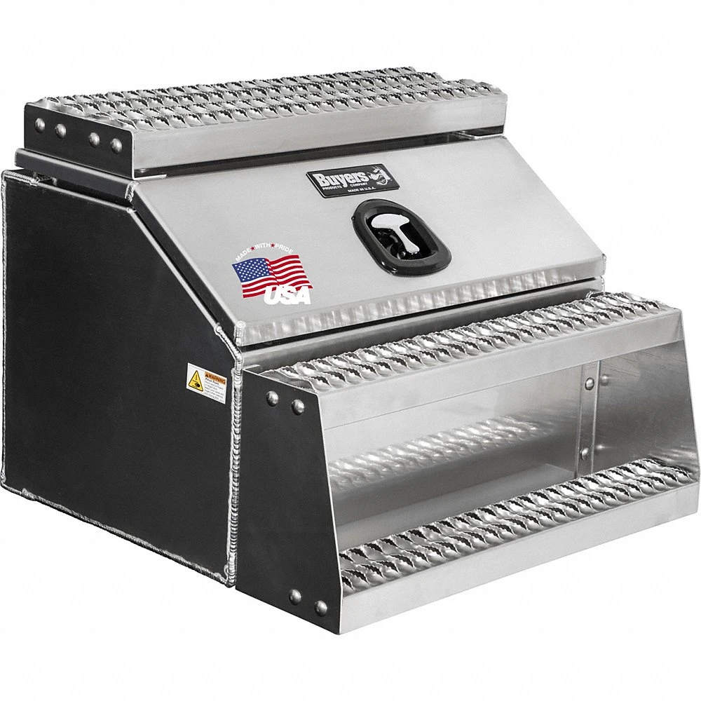 Step Boxes, Aluminium, Silver, 28 Inch Overall Dp, 24 Inch Overall Ht, 30 Inch Overall Wd