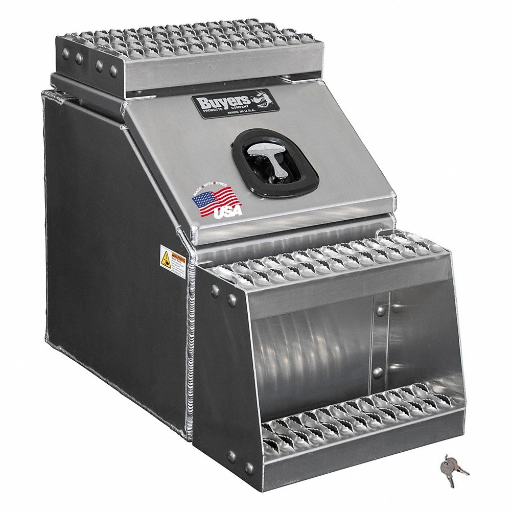 Step Boxes, Aluminium, Silver, 28 Inch Overall Dp, 24 Inch Overall Ht, 16 Inch Overall Wd