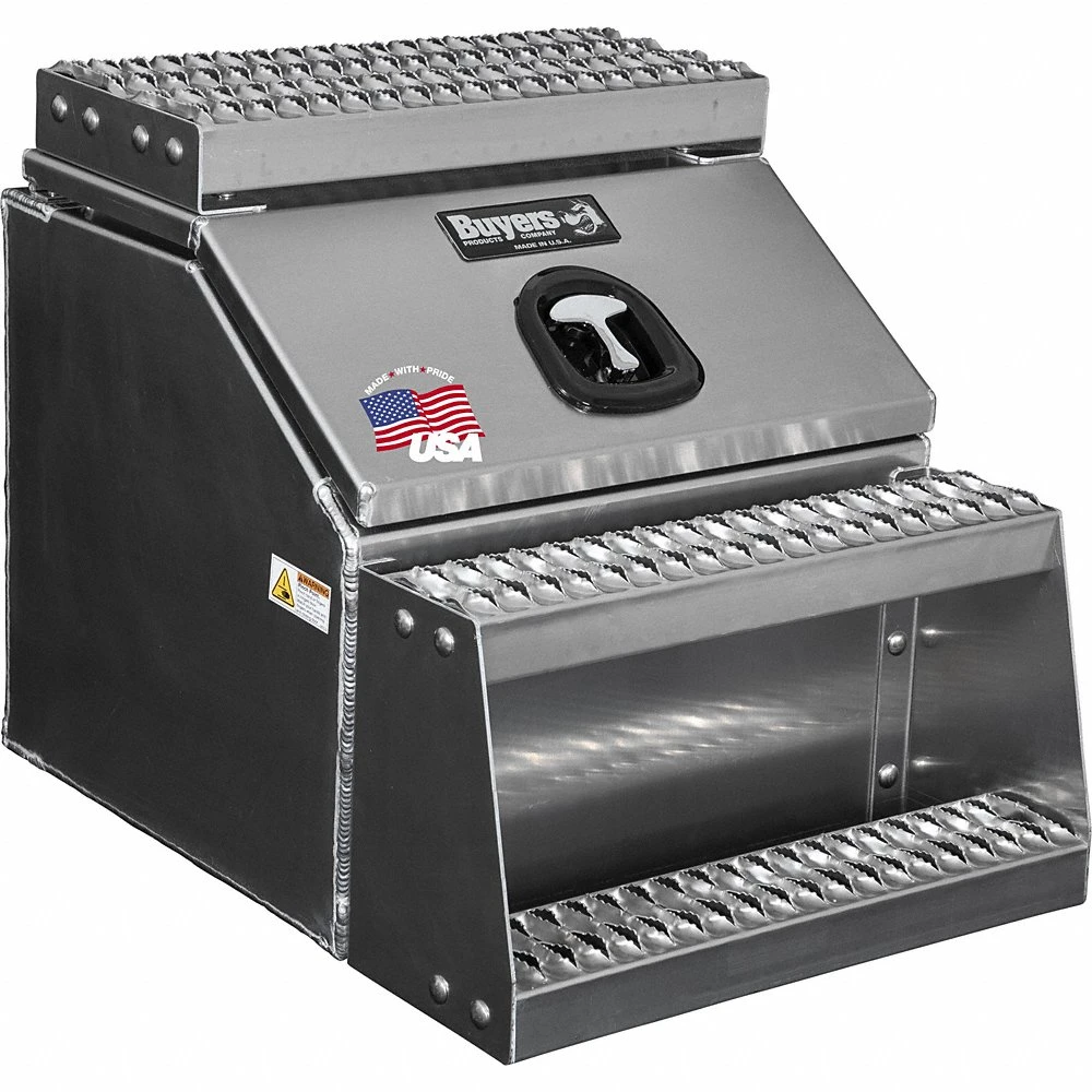 Step Boxes, Aluminium, Silver, 28 Inch Overall Dp, 24 Inch Overall Ht, 22 Inch Overall Wd