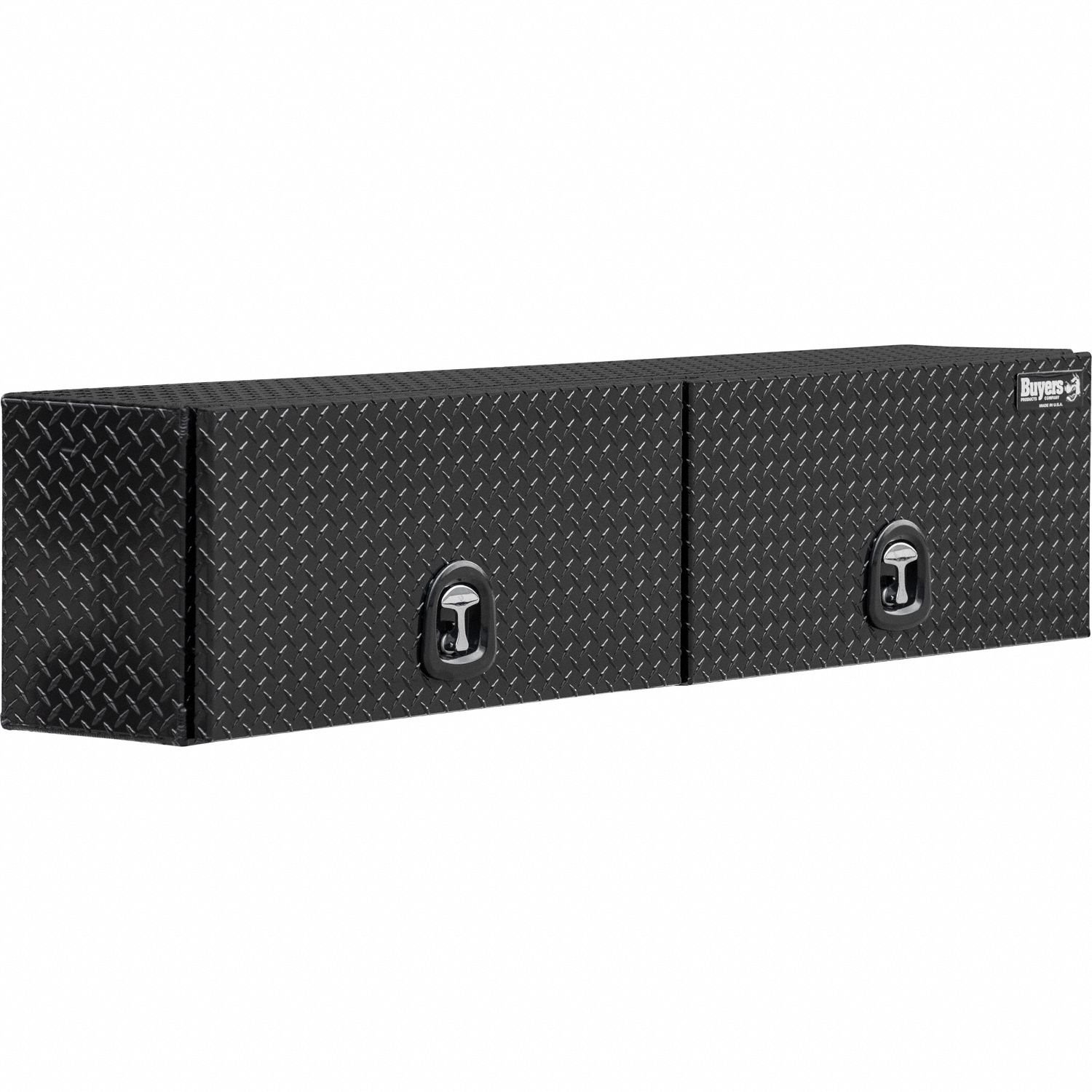 Top Sider, Topside Truck Box, Double Flip-Up Doors Lid, T-Handle Compression, Black