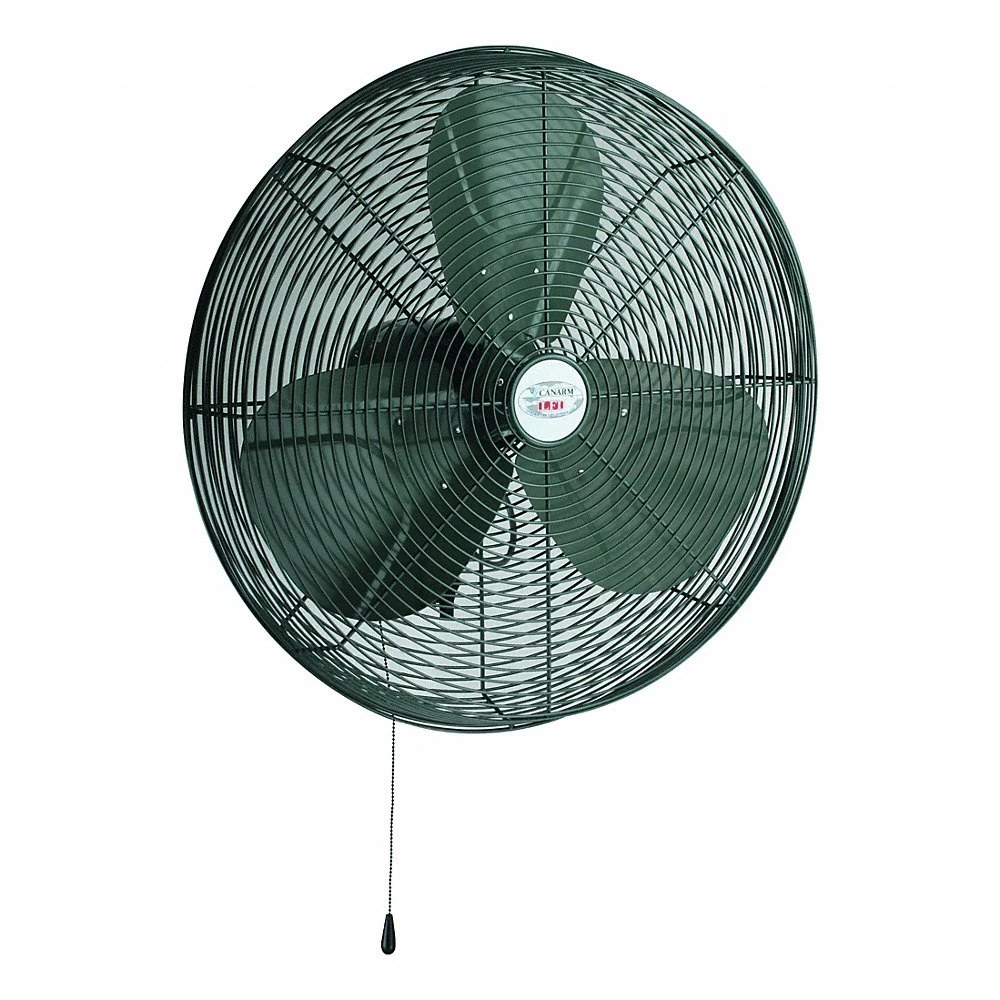 Standard-Duty Industrial Fan, 30 Inch Dia, 11,100/9,068/7,658 cfm, 120V AC, Wall Mount