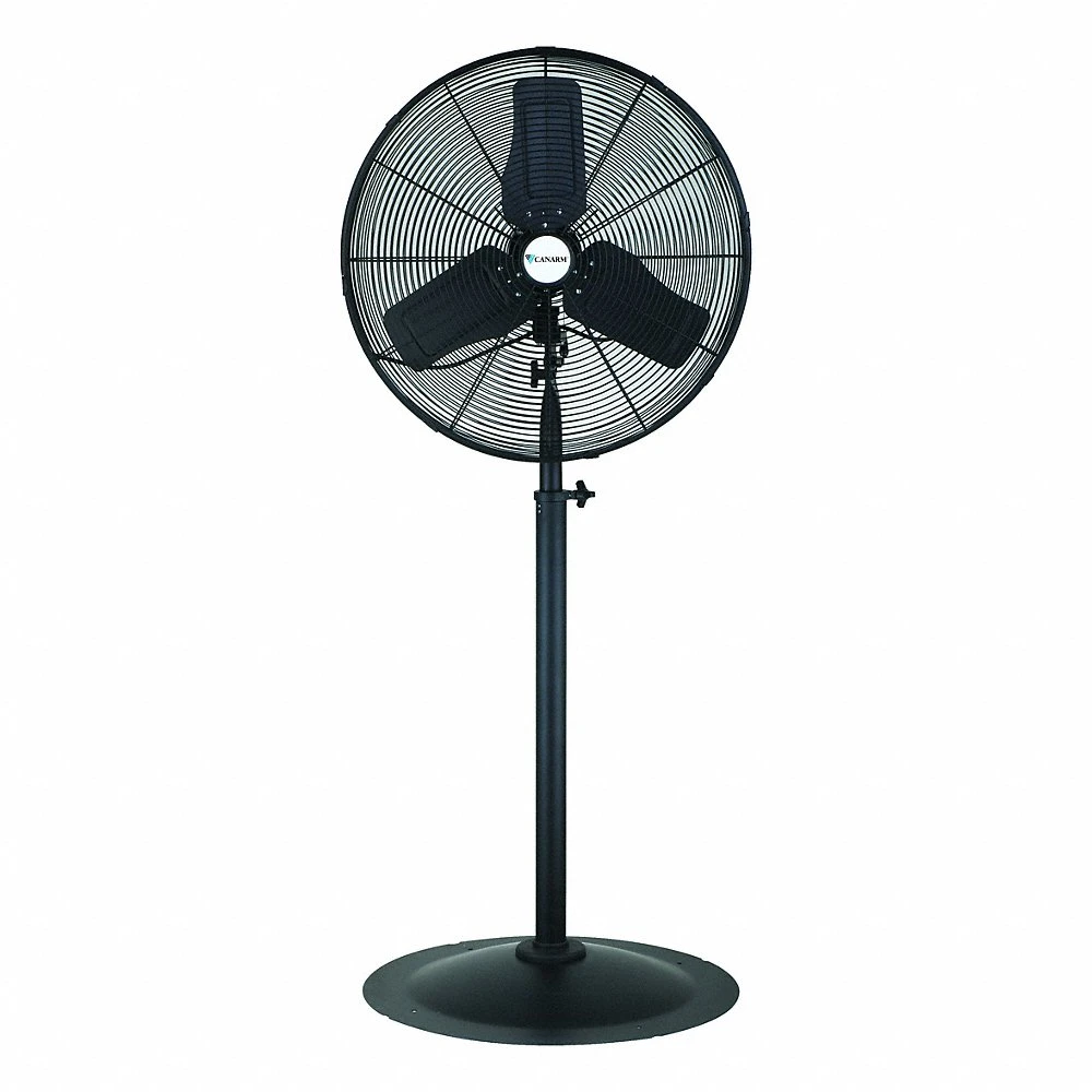 Standard-Duty Industrial Fan, 24 Inch Blade Dia, 3 Speeds, 7,805/7,403/6,774 cfm, 120V AC