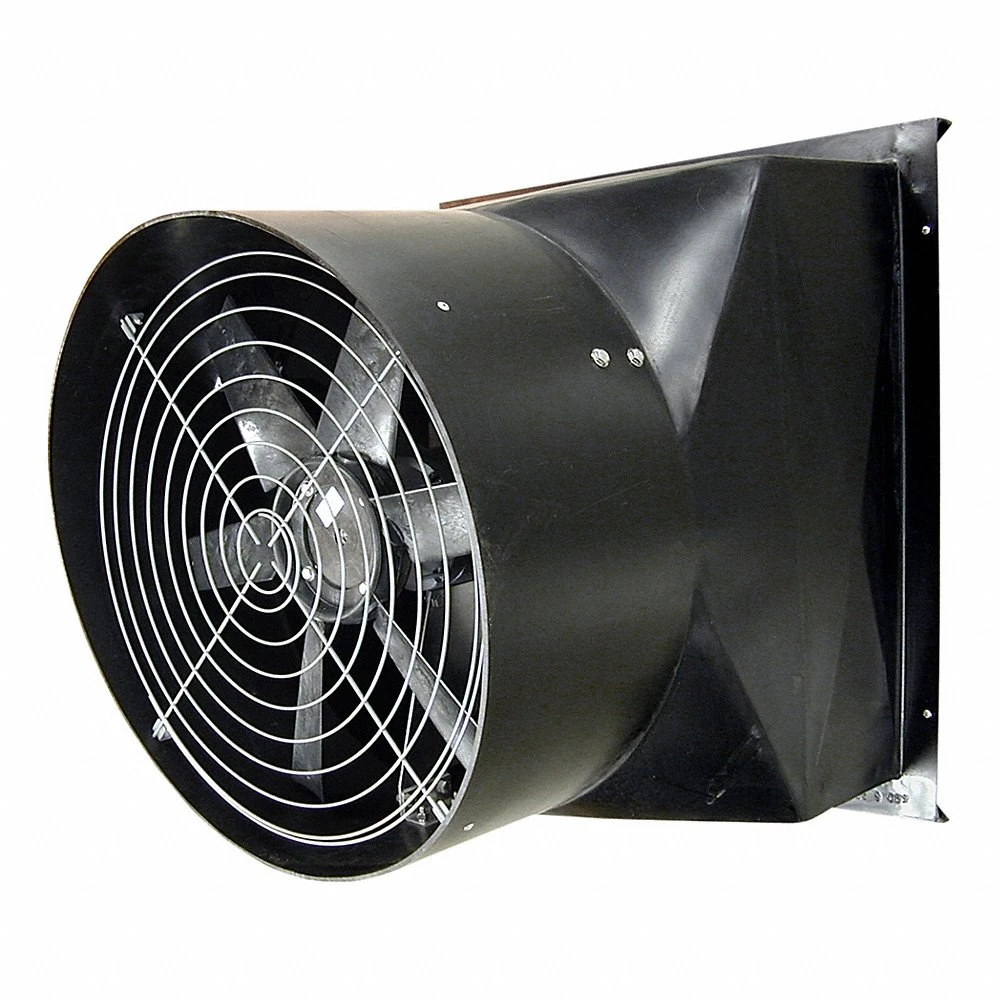 Exhaust Fan, 12 Inch Blade, 1/4 HP, Totally Enclosed Air Over, 1,300 cfm, 115V AC, 1 Ph