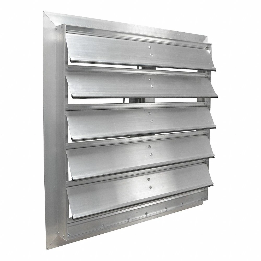 Motorized Damper, For 24 In Dia, Single Panel, 24 In H, 24 In W, Single Flange, Rubber