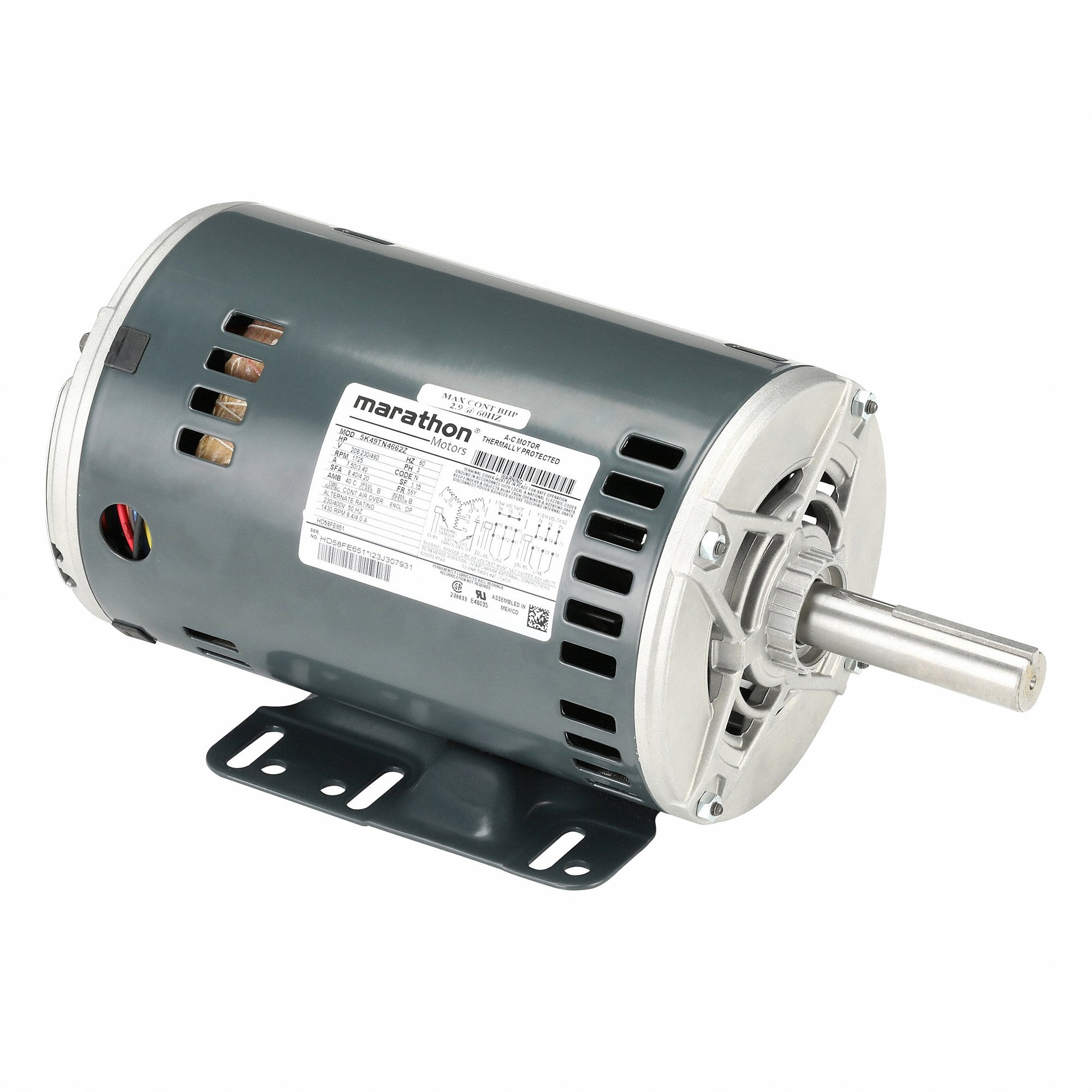CARRIER HD58FE651 Blower Motor, 208/230/460V, 56Y | CQ8GFD 42FG69