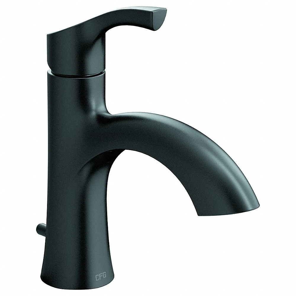 Bathroom Faucet, 58910, Metal, Matte Black Finish, 1.2 gpm Flow Rate, Single-Post, Arc