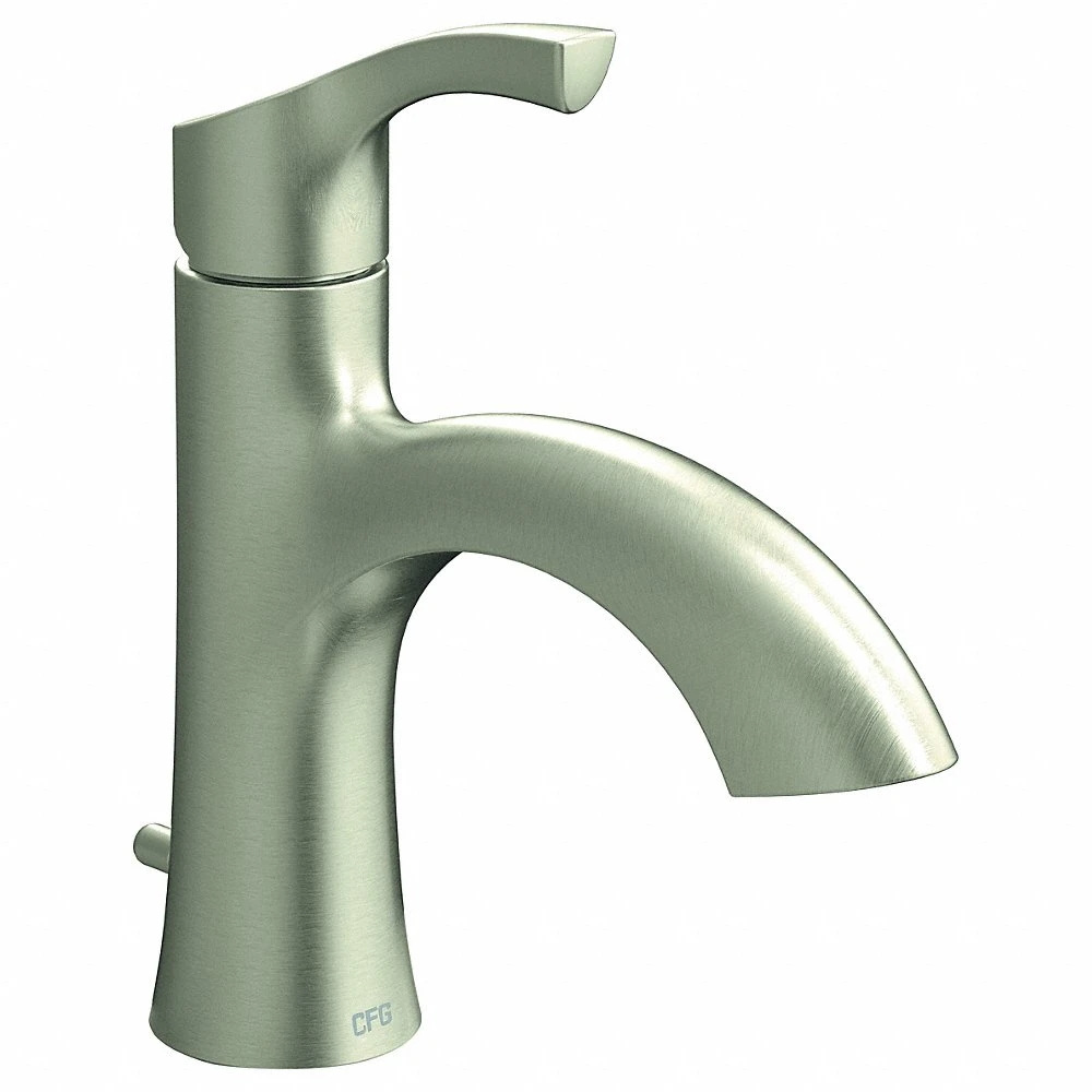 Bathroom Faucet, 58910, Metal, Brushed Nickel Finish, 1.2 gpm Flow Rate, Single-Post, Arc