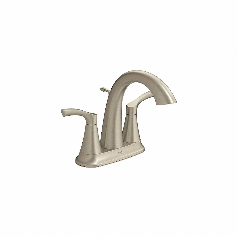 Bathroom Faucet, 58911, Metal, Brushed Nickel Finish, 1.2 gpm Flow Rate, Centerset, Arc