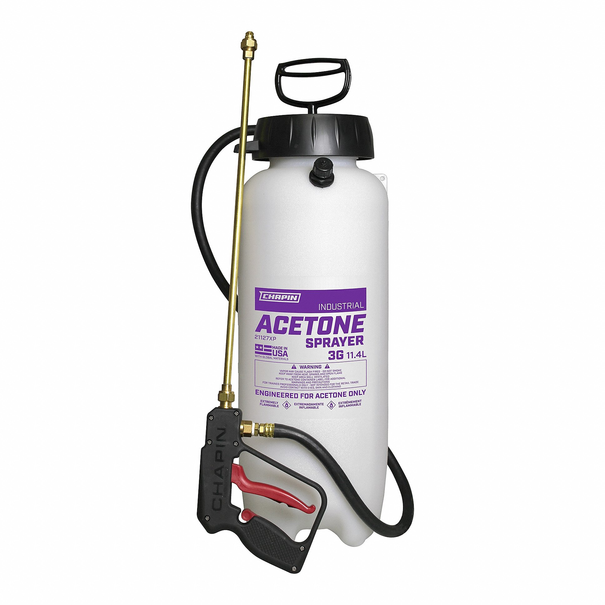 Industrial Acetone Poly Sprayer, 3 Gal