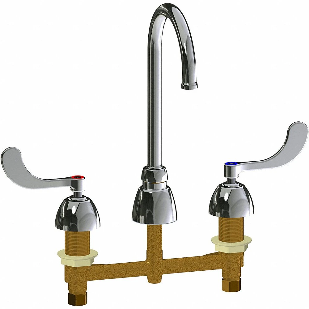 Kitchen and Bathroom Faucets, 786, Cast Brass, Polished Chrome Finish, Widespread