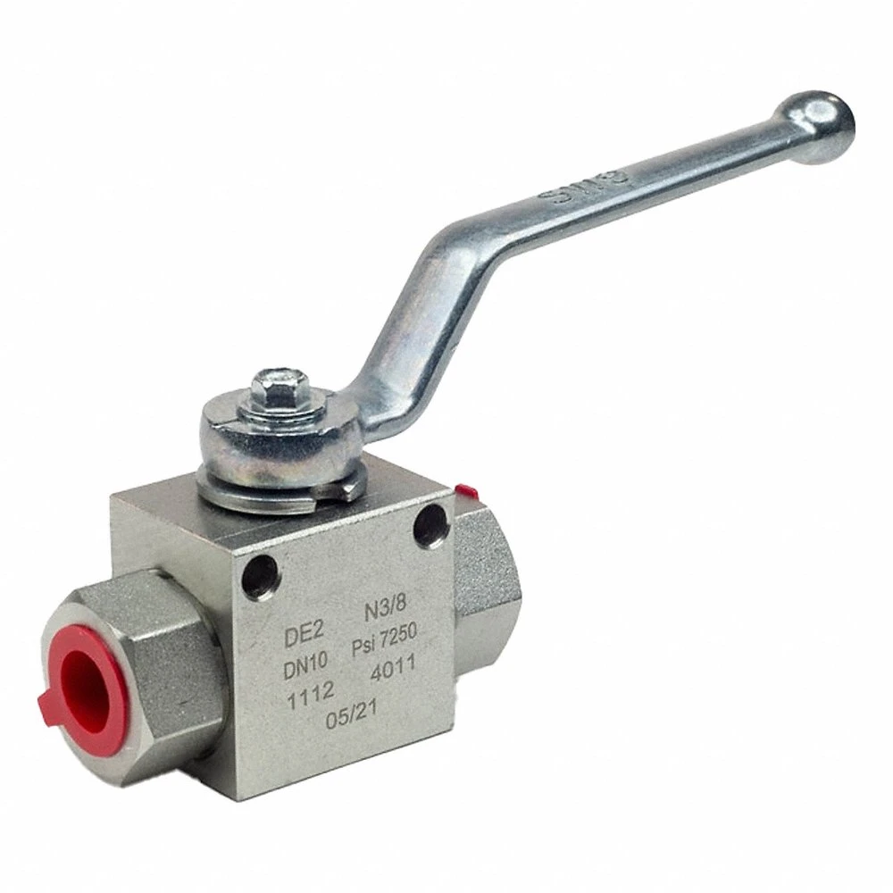 Hydraulic Ball Valve, Not Lockable, 4.51 Inch Lg, Two-Way Ways, 2.08 Inch Ht