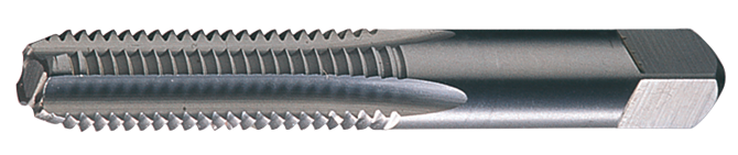 CLE-FORCE C69081 Bottoming Chamfer Hand Tap, Standard, 3 Flute, #4-40 UNC, HSS, Bright | CL2JQE
