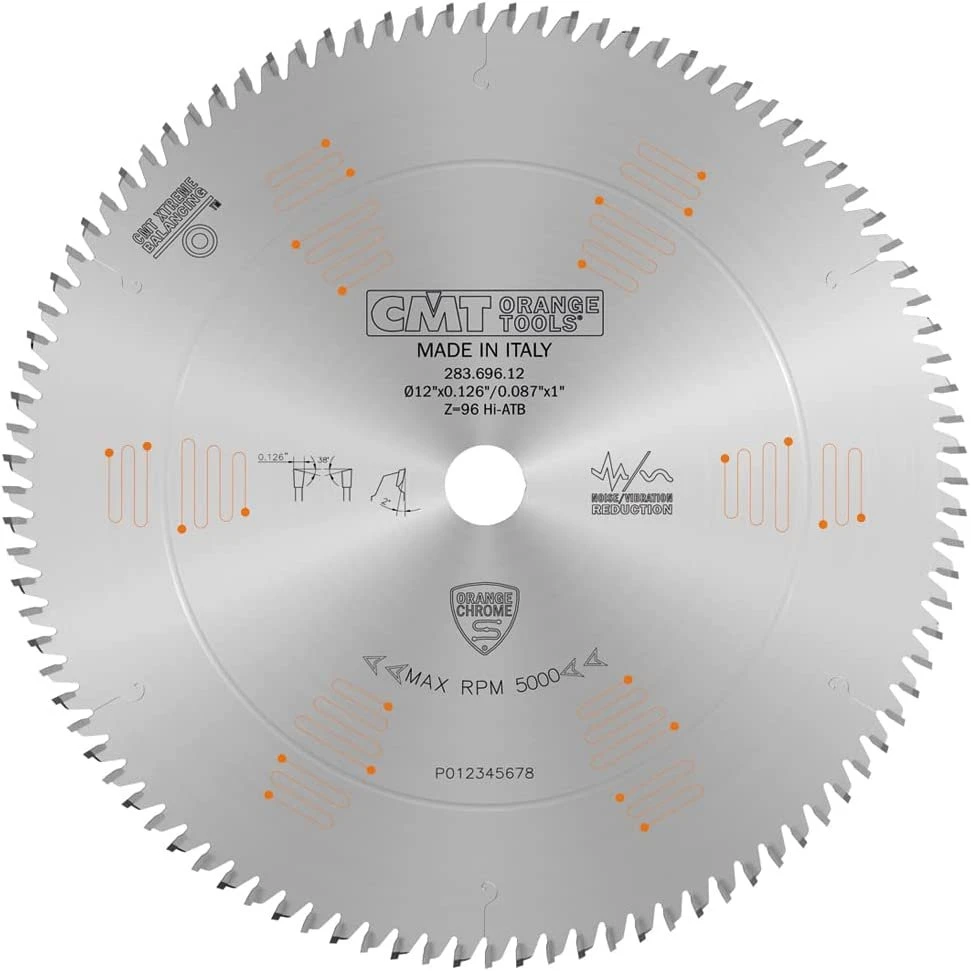 ORANGE CHROME ULTIMATE PLYWOOD And MELAMINE BLADE 12 Inch x T96 HiATB