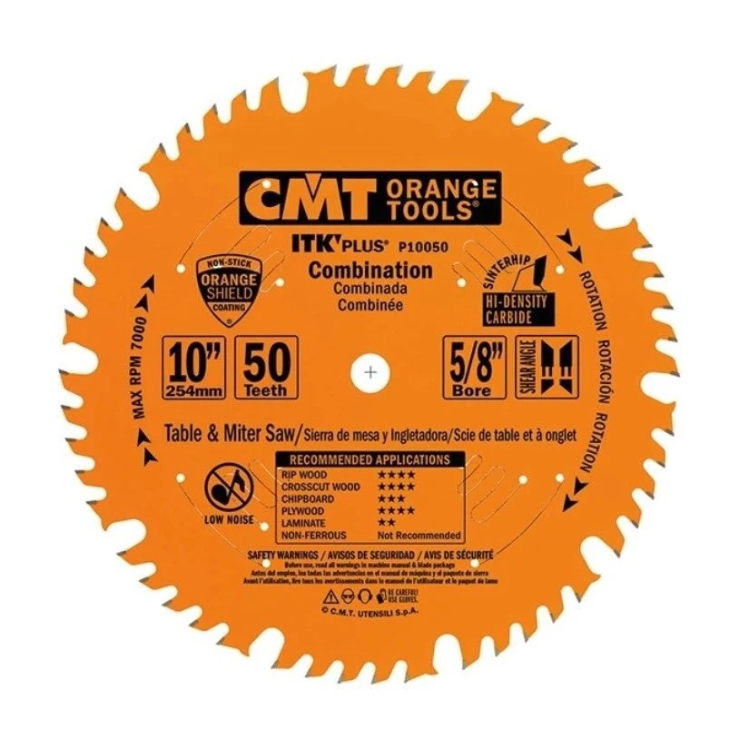 ITK Plus Combination Saw Blade, 10 x 50 Teeth