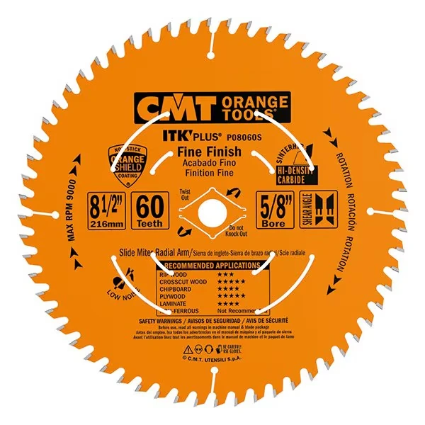 ITK Plus Finish Sliding Compound Saw Blade, 12 x 72 Teeth