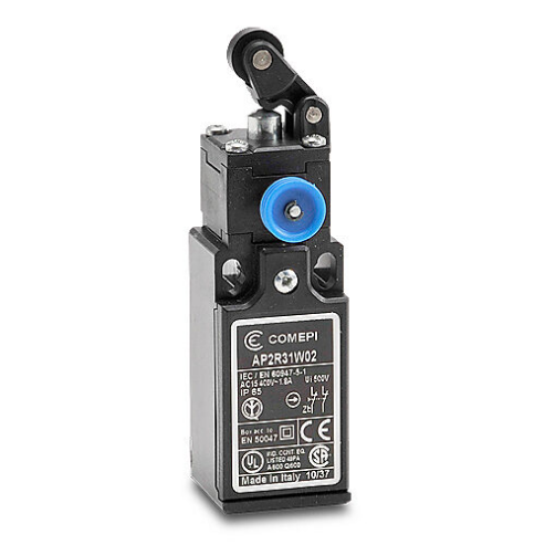 Safety Limit Switch, One-Way Horizontal Lever With Nylon Roller, N.C. Safety Output