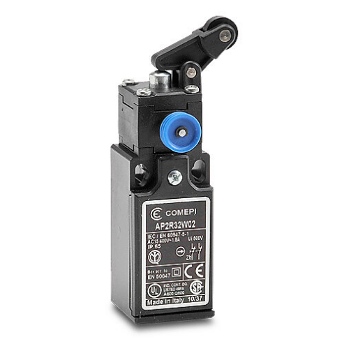 Safety Limit Switch, One-Way Vertical Lever With Nylon Roller, N.C. Safety Output