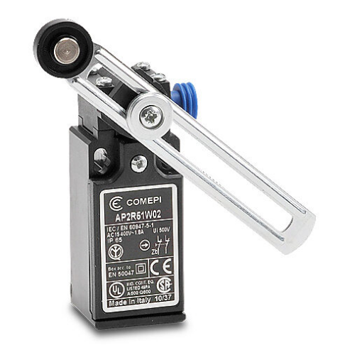 Safety Limit Switch, Side Rotary Adjustable Lever With Nylon Roller, N.C. Safety Output