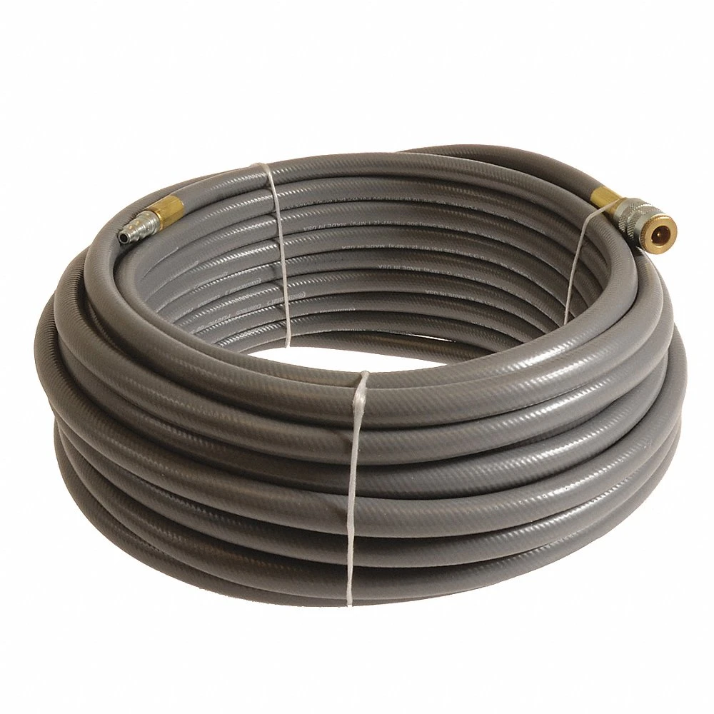 CONTINENTAL PLG03830-100-53 Air Hose, 3/8 Inch Hose Inside Dia, Gray, Steel 1/4 Inch Mnpt X Brass 1/4 Inch Fnpt | CR2FPC 50JF11