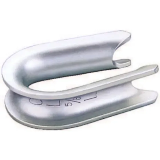 Open Wire Rope Thimble, 5/8 Inch Size, Galvanized Light Duty