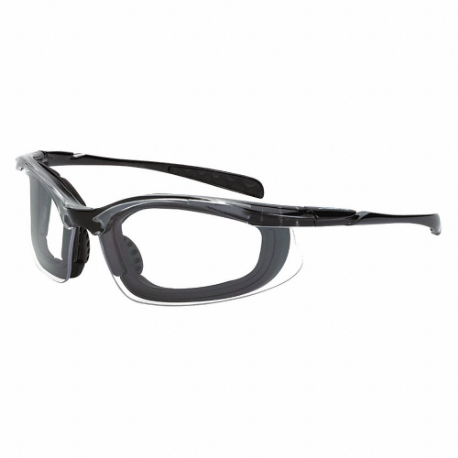 Γυαλιά ασφαλείας, Σκελετός περιτυλίγματος, Μισό πλαίσιο, Μαύρο, Μαύρο, Μέγεθος γυαλιών M, Unisex