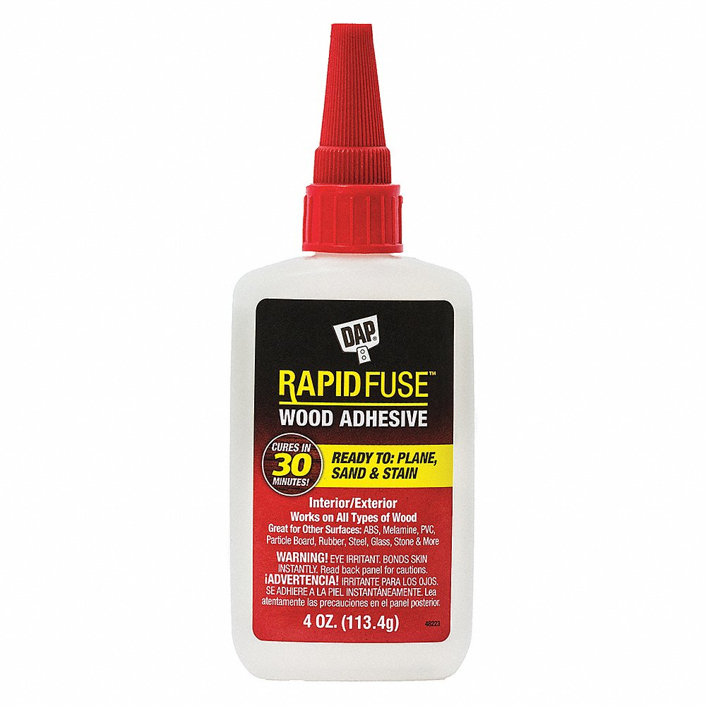 Wood Glue, Interior/Exterior, 4 Fl Oz, Bottle, Clear