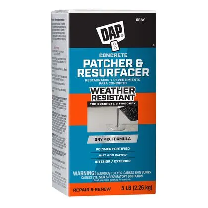 Concrete Repair Compound, Gray Color, 10 lbs, 4PK