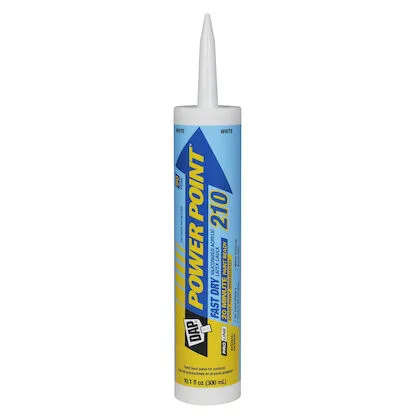 Acrylic Latex Caulk with Silicone, White Color, 10.10 fl. oz, 12PK