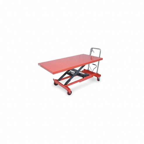 DAYTON 4ZC18 Manual Mobile Scissor-Lift Table, 1000 lbs. Load Capacity, 63 x 31 1/2 Inch Platform | CJ2UEU