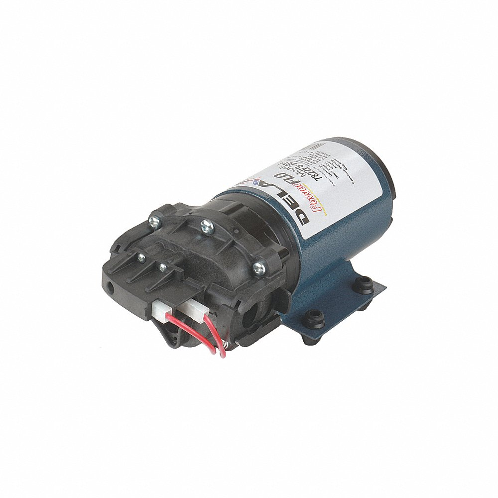 Diaphragm Pump, Polypropylene, SantopreneR, 12VDC, 2.2 GPM