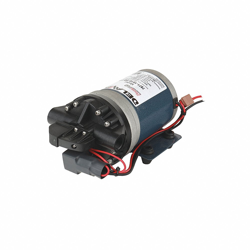 Diaphragm Pump, Polypropylene, Santoprene, 12VDC, 7.0 GPM