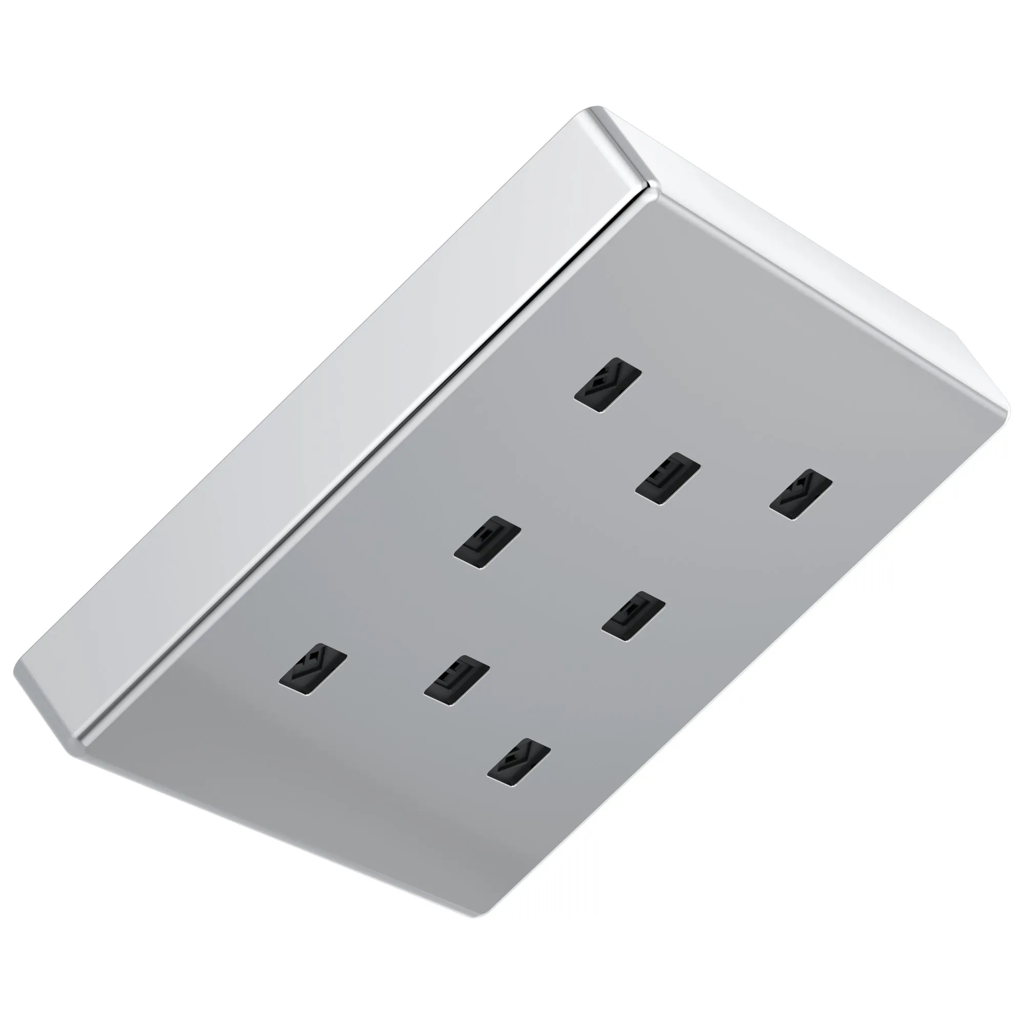 Universal Showering Components H2Okinetic Single-Setting Metal Raincan Shower Head