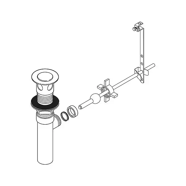 Drain Assembly, 50 / 50 Bathroom SS
