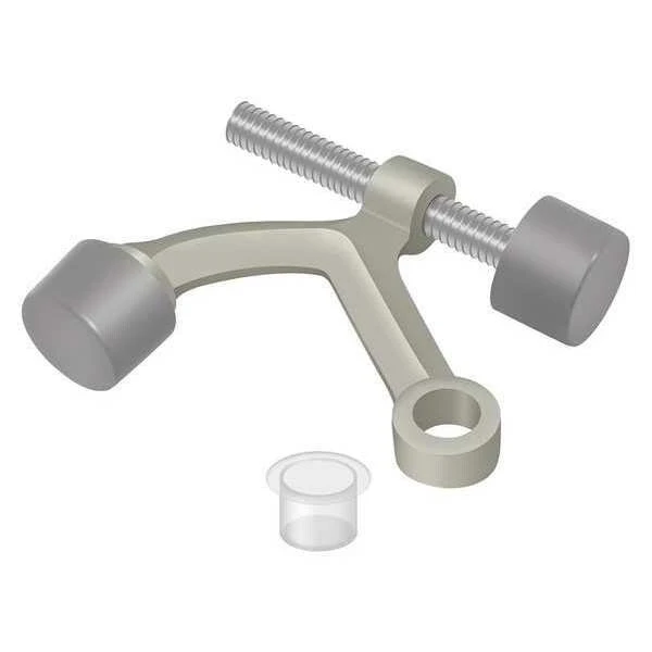 Door Stop, Brass, Silver, 1-7/8 InchH x 3/4 InchW