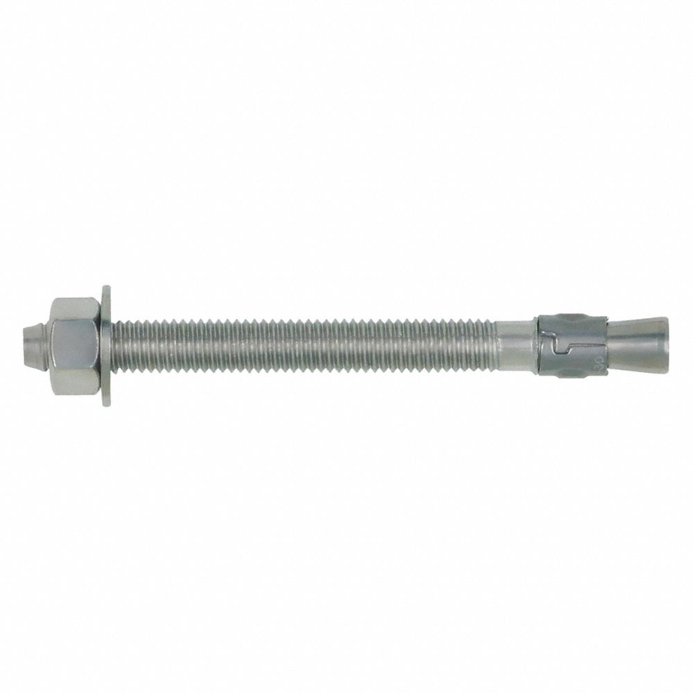 Wedge Anchor, 5 Inch Overall Lg, 3/8 Inch Dia, 3/8 Inch -16 Thread Size, 50PK
