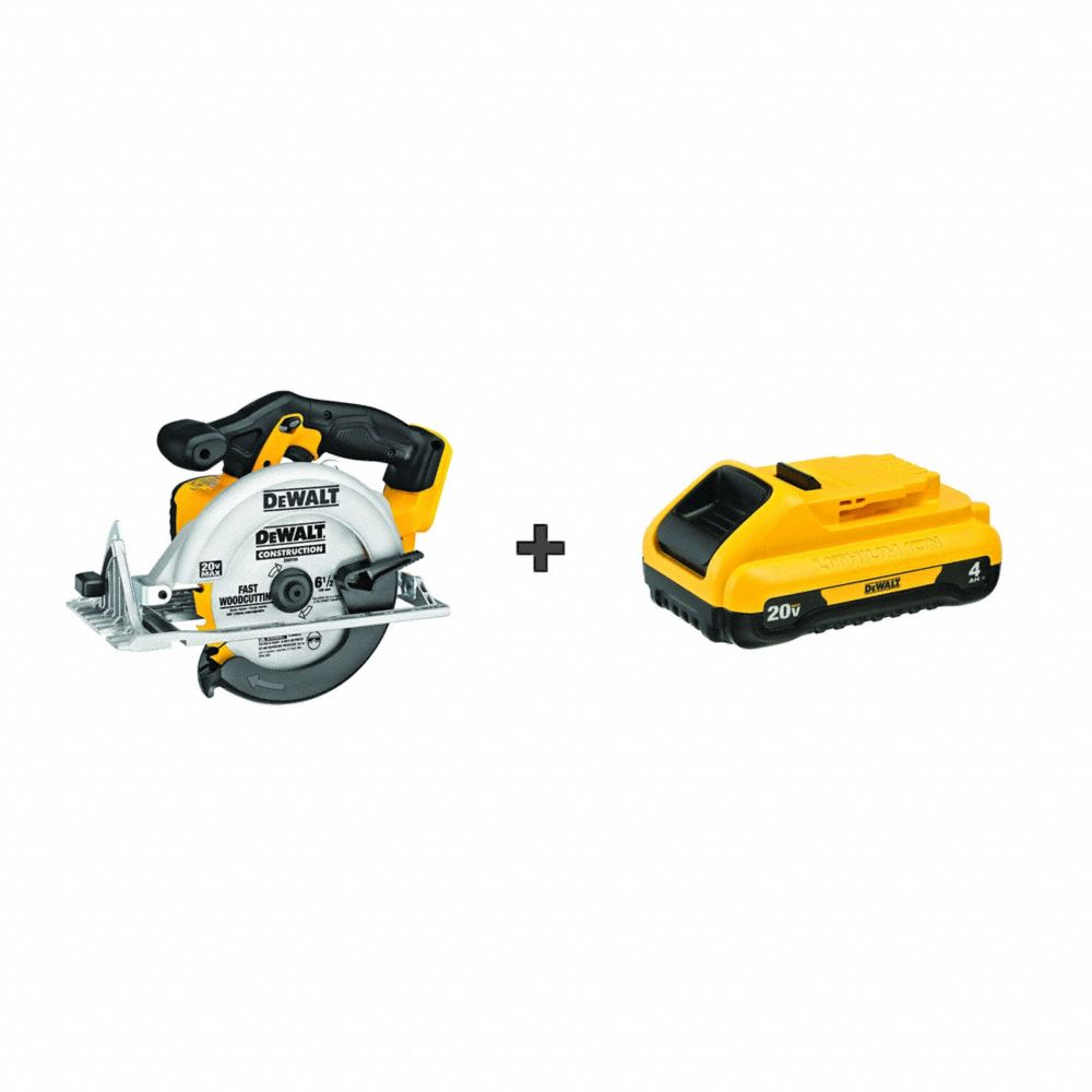 Cordless Cast Ironrc Saw, 6-1/2 Inch, BONUS BATTERY, 6 1/2 Inch Blade Dia, Left