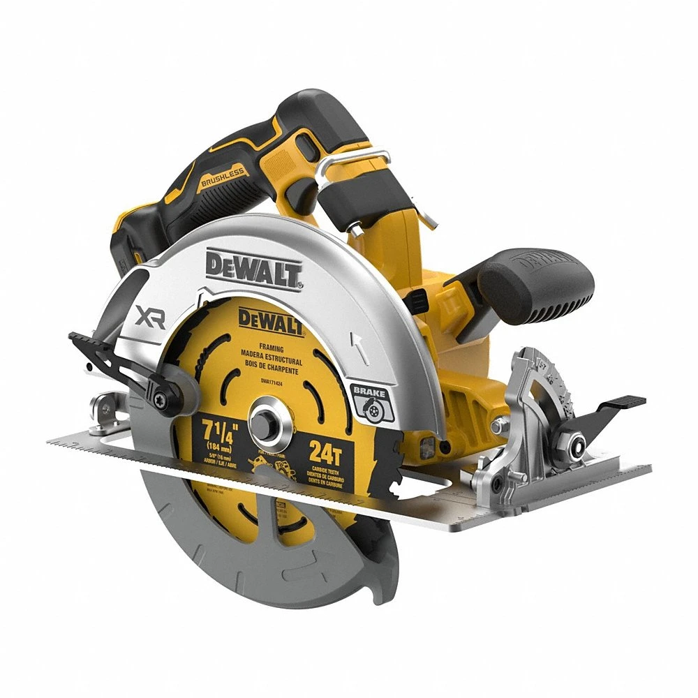 Circular Saw, 7 1/4 Inch Dia, Right, 2 9/16 Inch Max Cutting Dp at 0 Deg, 0 Deg-57 Deg